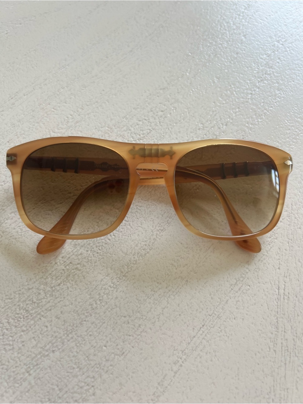 Persol Sunglasses in Tan Frame with Gradient Brown Lenses - Picture 2 of 4